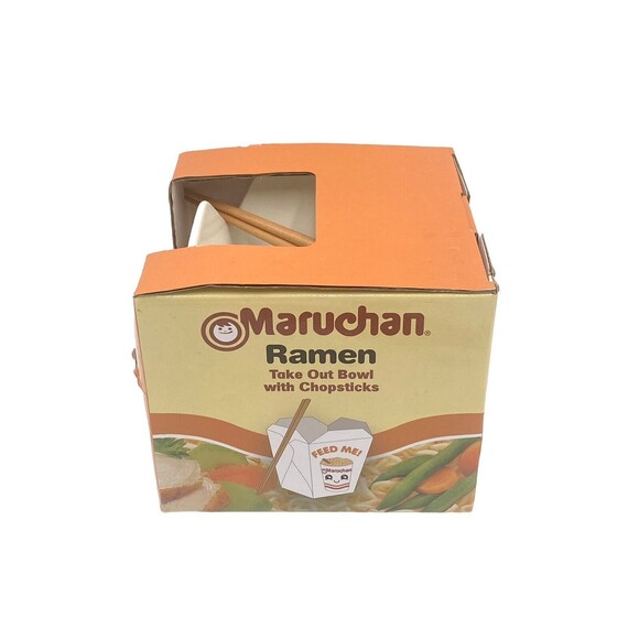 Maruchan Ramen Take Out Bowl with Chopsticks Ceramic New in Box MAD Engine - Picture 4 of 6